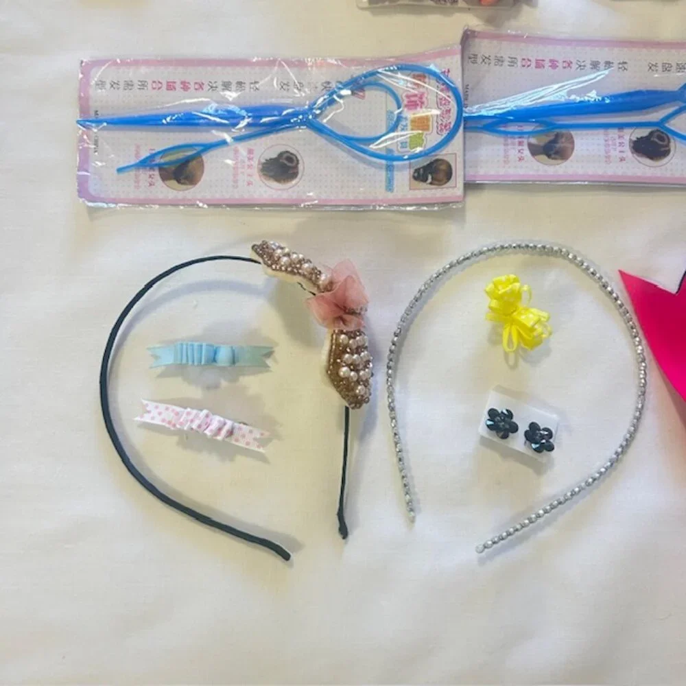 Girls Bits and Bobs Age 2 to 6 Hair Adornments Purse Pencil Bag etc read